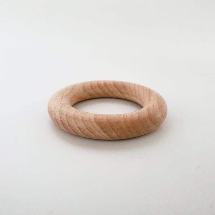 Large A Grade Wooden Ring - NavyBaby